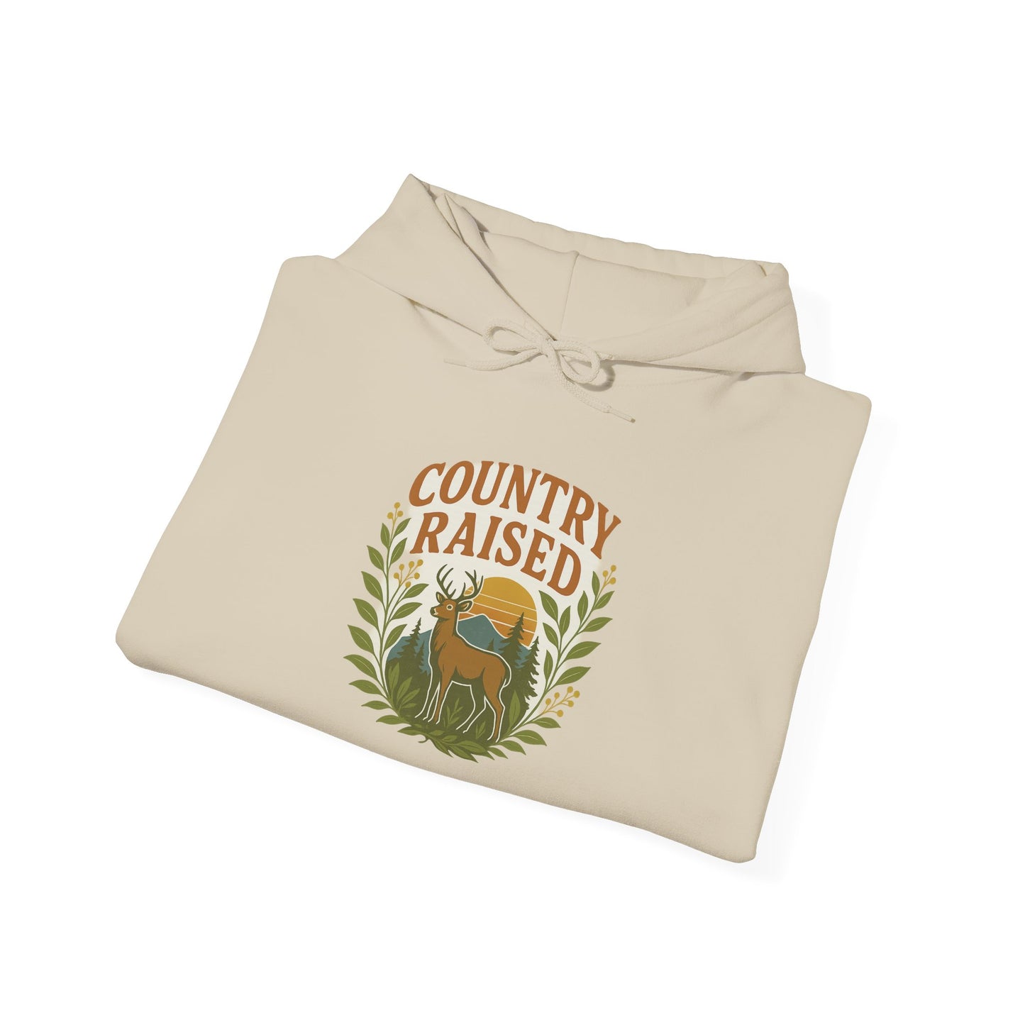 Country Raised Hoodie, Farm Life Pullover, Rural Living Sweatshirt, Outdoor Adventure Jumper, Ranch Style Outerwear