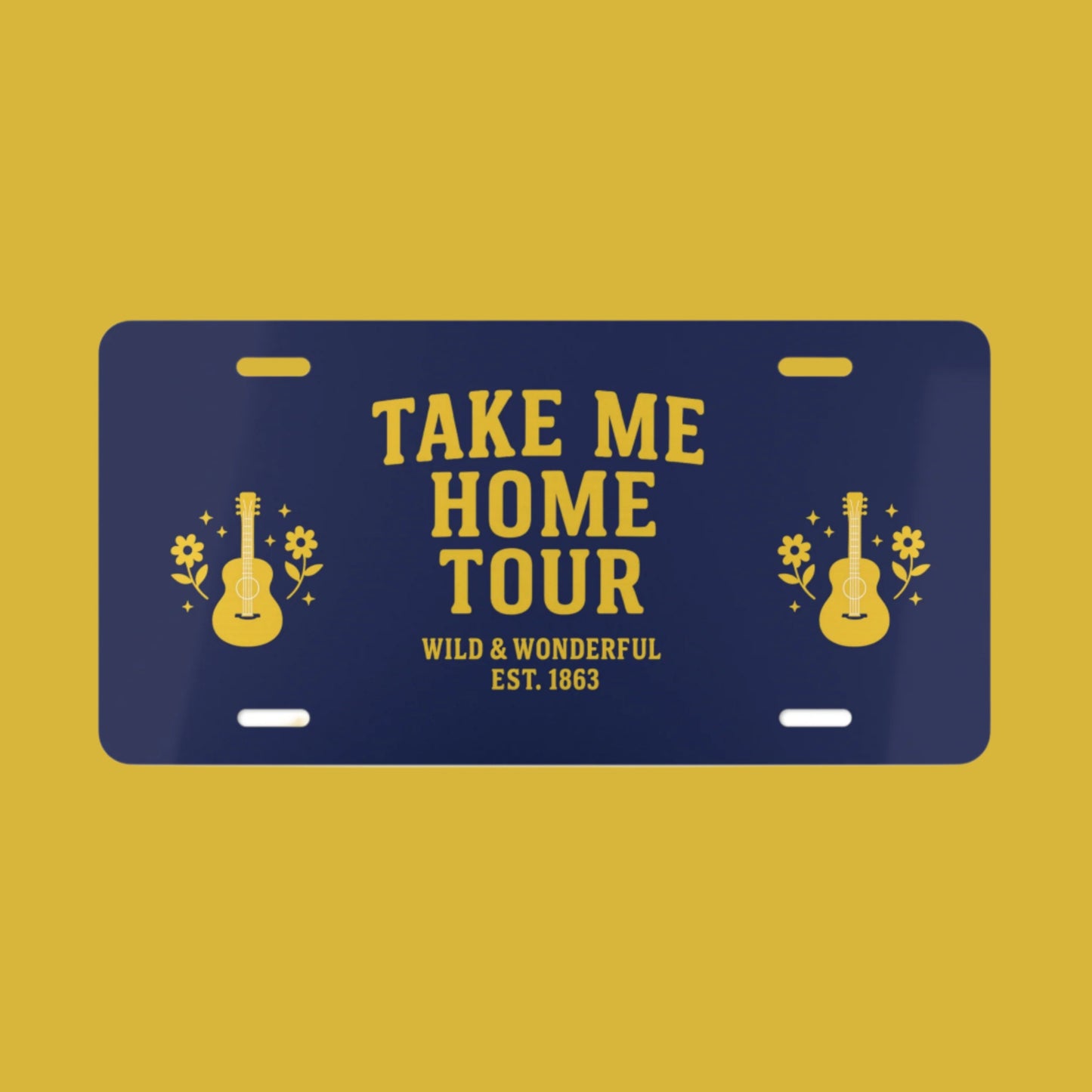 Vanity Plate with 'Take Me Home Tour' Design | Unique Gift for Music Lovers, Home Decor, Car Accessories, Personalized [...]