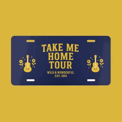 Vanity Plate with 'Take Me Home Tour' Design | Unique Gift for Music Lovers, Home Decor, Car Accessories, Personalized [...]