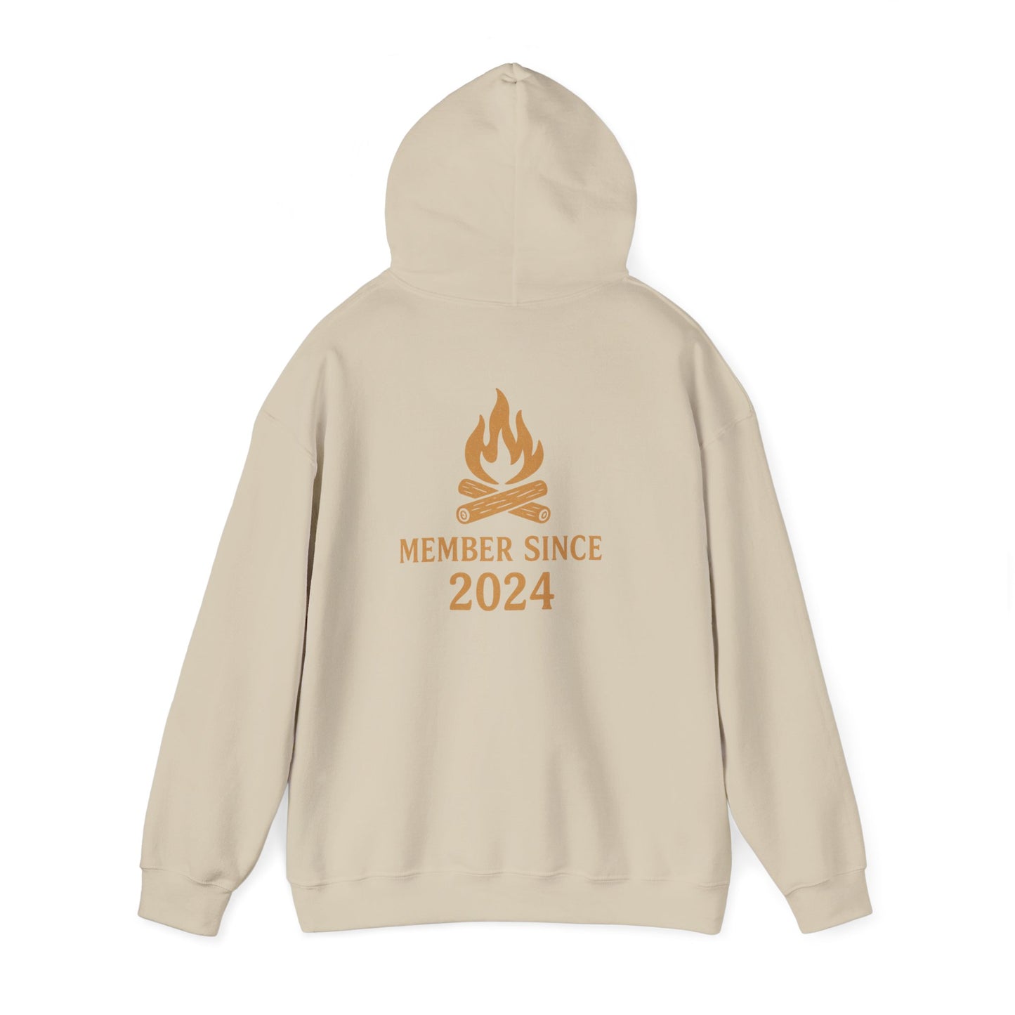 Bigfoot Campfire Club Hoodie, Mountains & Labrador, Unisex Pullover, Outdoor Camping Sweatshirt, Nature Lover Gift