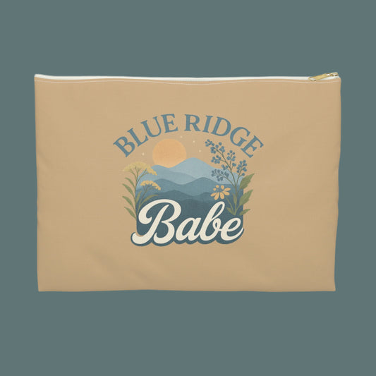 Blue Ridge Babe Accessory Pouch, Makeup Bag, Travel Organizer, Zipper Pouch, Gift for Her, Cosmetic Case