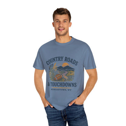 Country Roads Gameday T-shirt, Country Roads Tailgating Shirt, Touchdowns Tee, West Virginia Fan Apparel, Unisex Tee