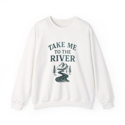 Vintage River Oversized Crewneck Sweatshirt, Retro Sweatshirt, Unisex Jumper, Cozy Pullover, River Lover Gift, Vintage Sweatshirt