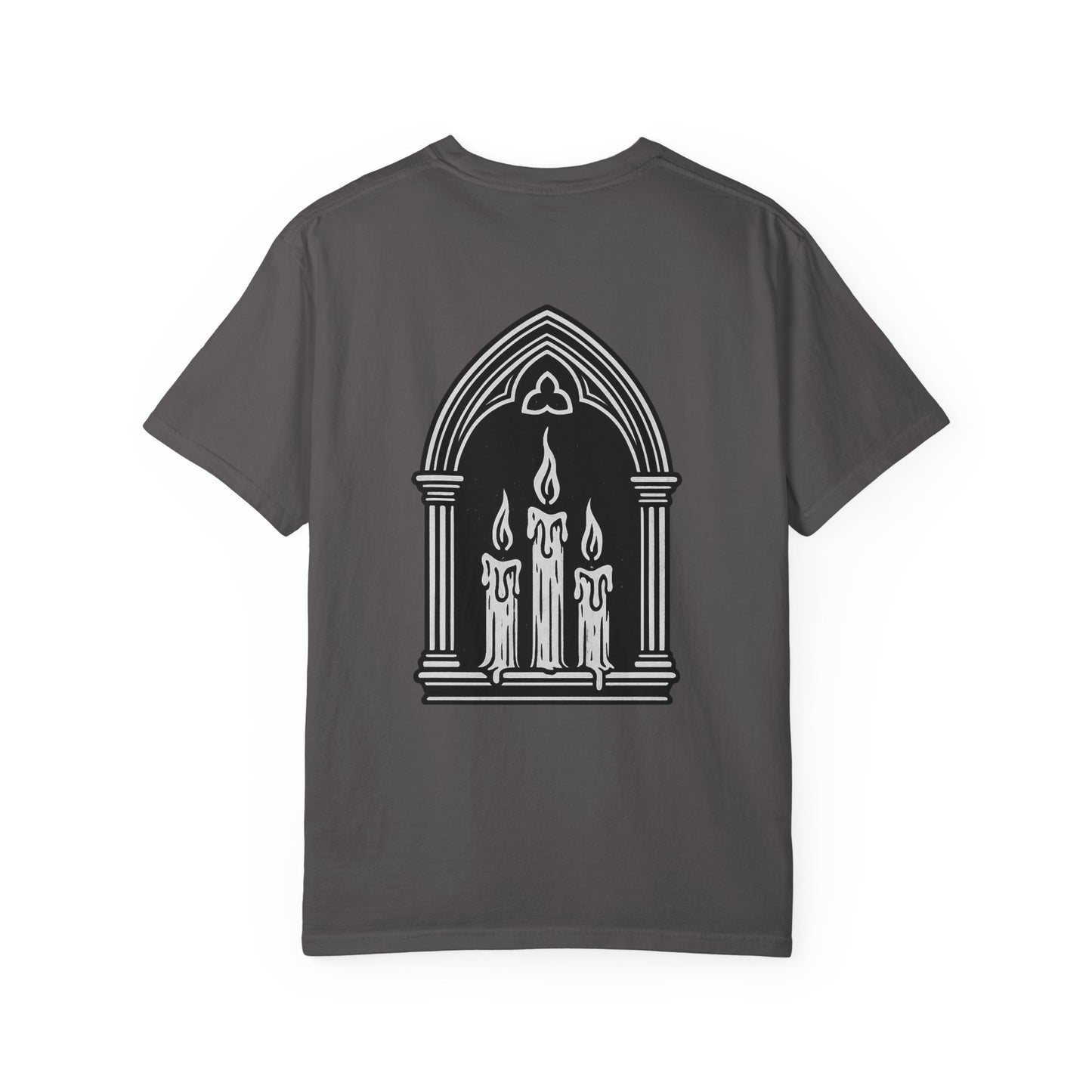 Gothic Bat and Candle Arch T-shirt- Prince of Darkness Tee | Unisex