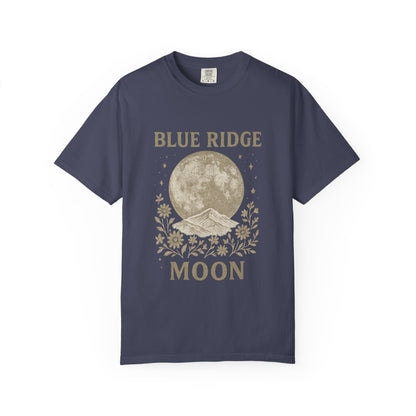 Blue Ridge Moon Celestial T-shirt, Mountain Sky Graphic Tee, Nature Lover Gift, Boho Shirt, Astronomy Top, Men Women Unisex Fashion