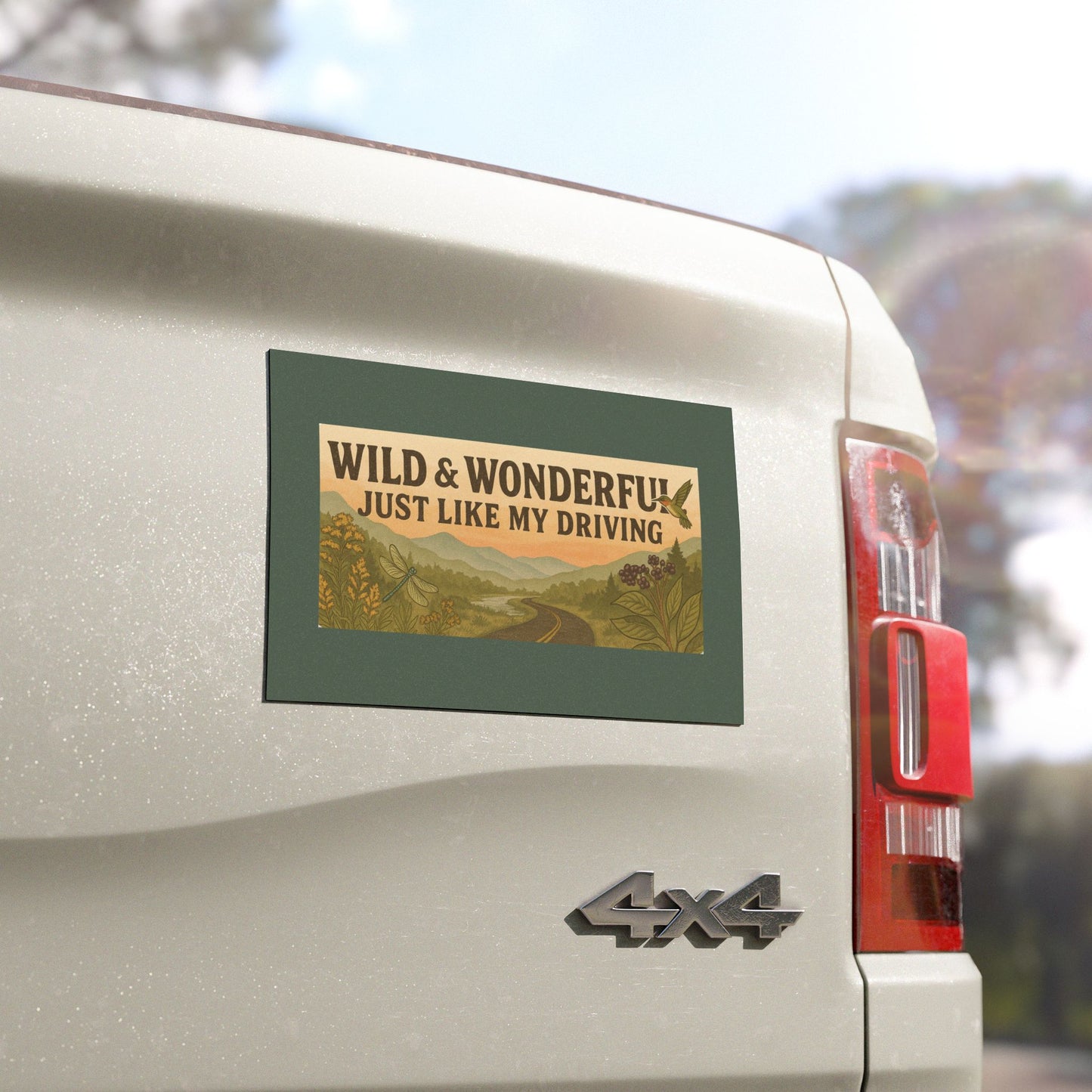 Car Magnets, West Virginia Driving Humor Bumper Sticker, Wild and Wonderful Just Like My Driving, Funny Auto Decal, Vehicle Magnet