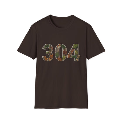 West Virginia Area Code Camo T-Shirt, WV Camo Tee, Mountain State Shirt, Appalachian Tee, 304 Area Code Shirt