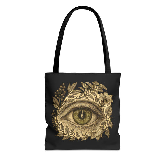 Floral Green Eye Tote Bag