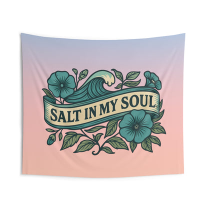 Salt in my Soul Beach Wall Tapestry