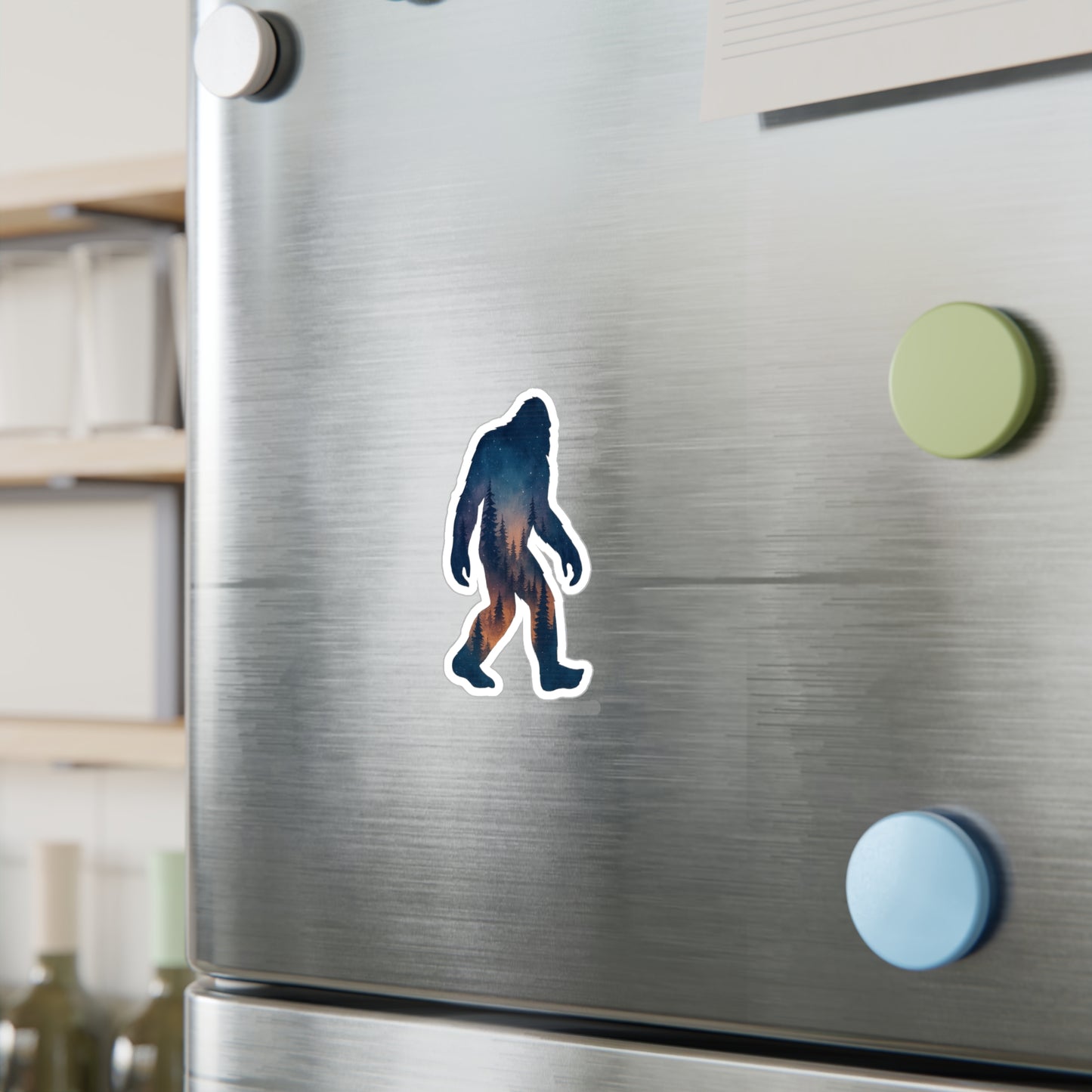 Bigfoot Forest Sticker – Sasquatch Yeti Cryptid Vinyl Decal