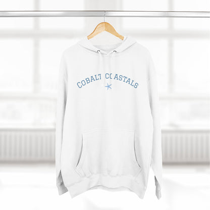 Cozy Cobalt Coastals Hoodie - Comfortable Fleece Pullover for Relaxation, Perfect Gift, Casual Wear, Holiday Style, Fashion Layering