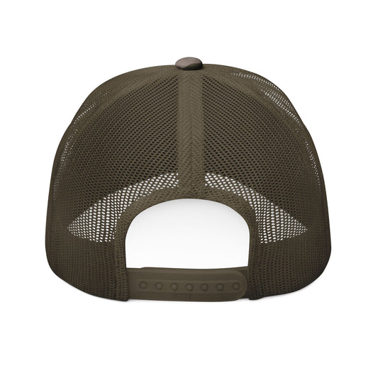 Embroidered Camo Trucker Hat, Vintage Country Style Cap, Holler Made, Outdoor Hunting Gear, Camouflage Baseball Hat