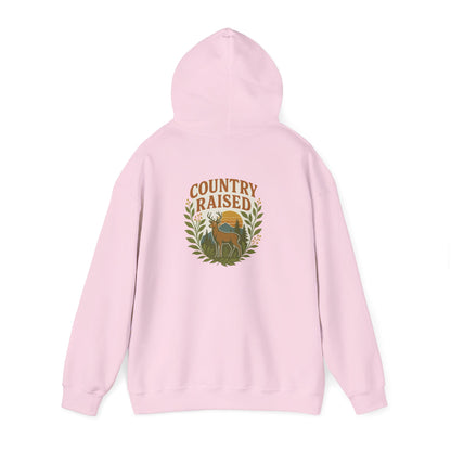 Country Raised Hoodie, Farm Life Pullover, Rural Living Sweatshirt, Outdoor Adventure Jumper, Ranch Style Outerwear