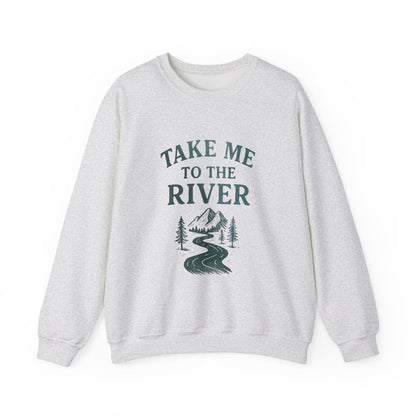 Vintage River Oversized Crewneck Sweatshirt, Retro Sweatshirt, Unisex Jumper, Cozy Pullover, River Lover Gift, Vintage Sweatshirt