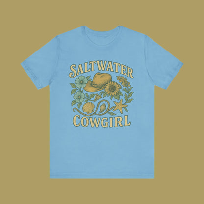 Saltwater Cowgirl Oversized faded beach Tee