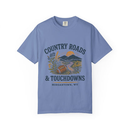 Country Roads Gameday T-shirt, Country Roads Tailgating Shirt, Touchdowns Tee, West Virginia Fan Apparel, Unisex Tee