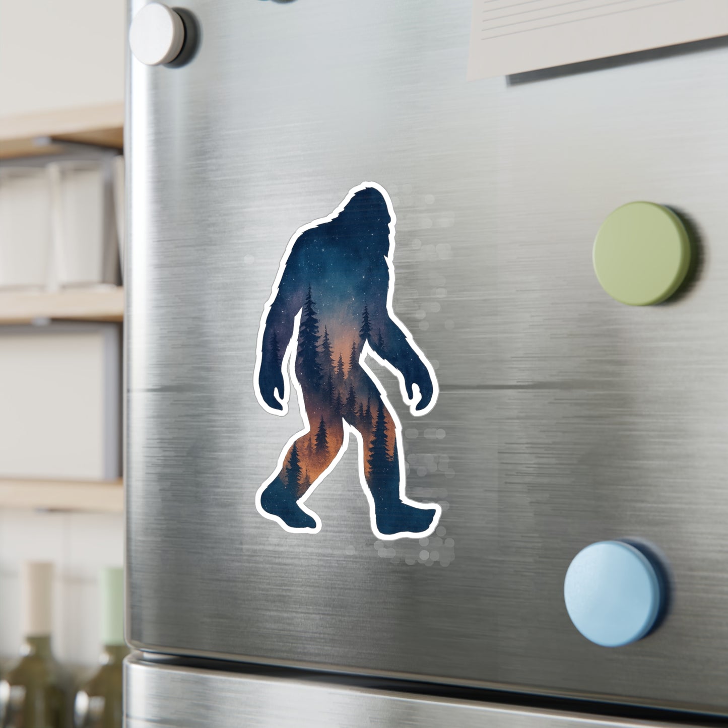 Bigfoot Forest Sticker – Sasquatch Yeti Cryptid Vinyl Decal