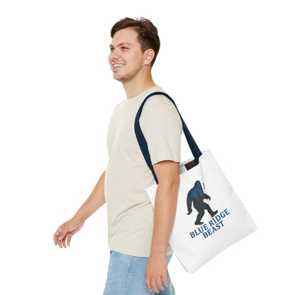 Blue Ridge Beast Tote Bag, Bigfoot Forest Design, Appalachian Folklore Style with Sasquatch