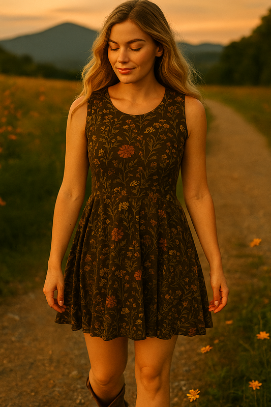Wildwood Skater Dress – Late Harvest Floral