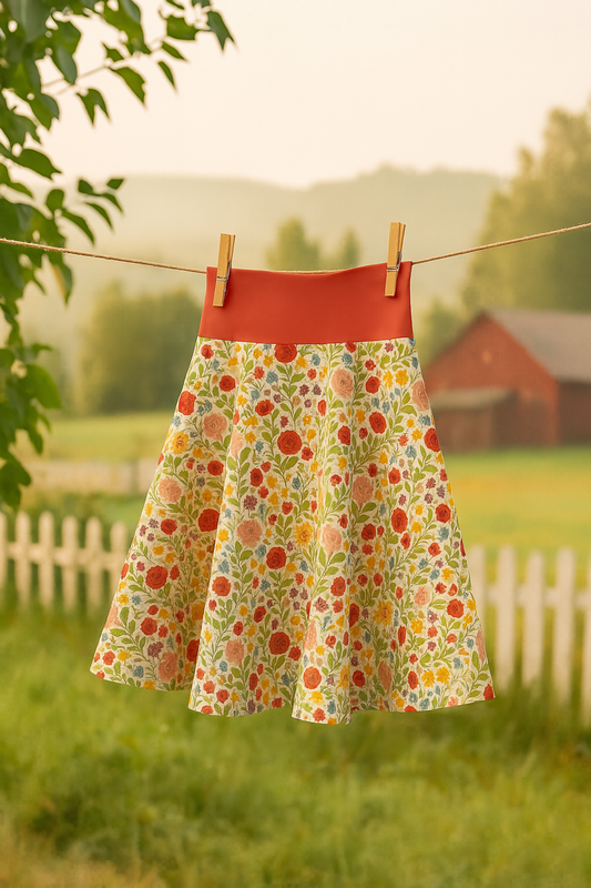 Wildflower Waltz Skirt – Summer Garden Print