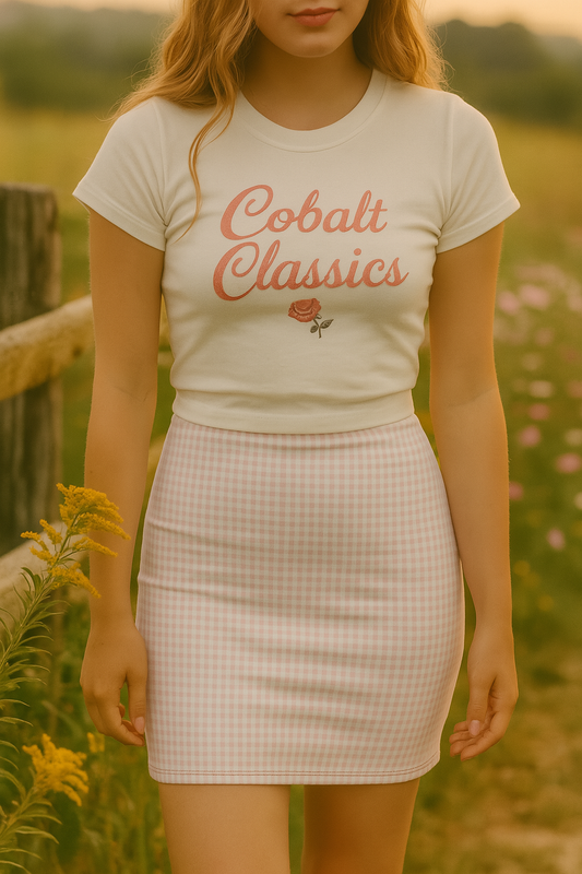 Blush Gingham Bodycon Skirt – Cobalt Classics