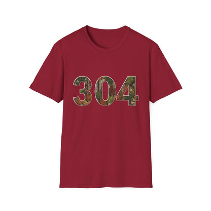 West Virginia Area Code Camo T-Shirt, WV Camo Tee, Mountain State Shirt, Appalachian Tee, 304 Area Code Shirt
