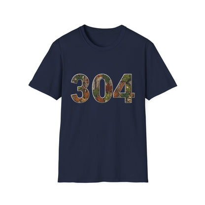 West Virginia Area Code Camo T-Shirt, WV Camo Tee, Mountain State Shirt, Appalachian Tee, 304 Area Code Shirt