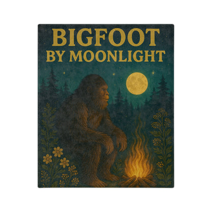 🧣 Bigfoot by Moonlight Blanket – Cozy Gift for Cryptid Lovers 🌙🦶