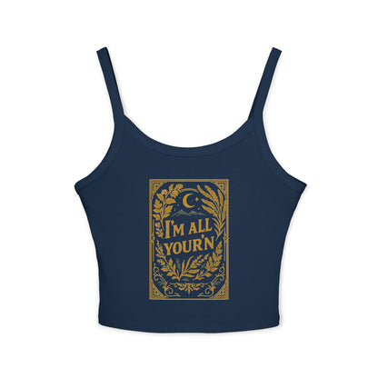 Cropped Tank Top, I'm all your'n, Spaghetti Strap Shirt, Summer Concert Outfit, Music Festival
