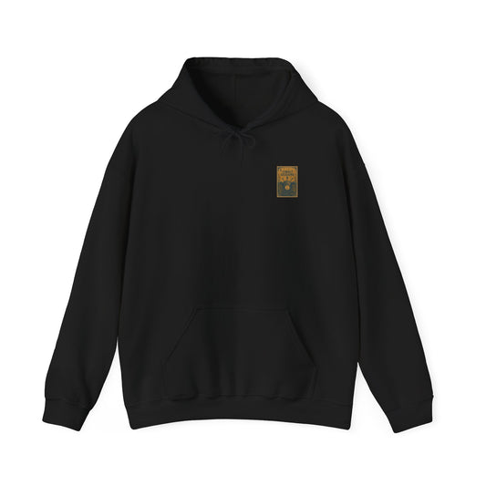 Vintage hoodie Sweatshirt with Pickin and Grinnin Banjo design on the back for bluegrass lovers