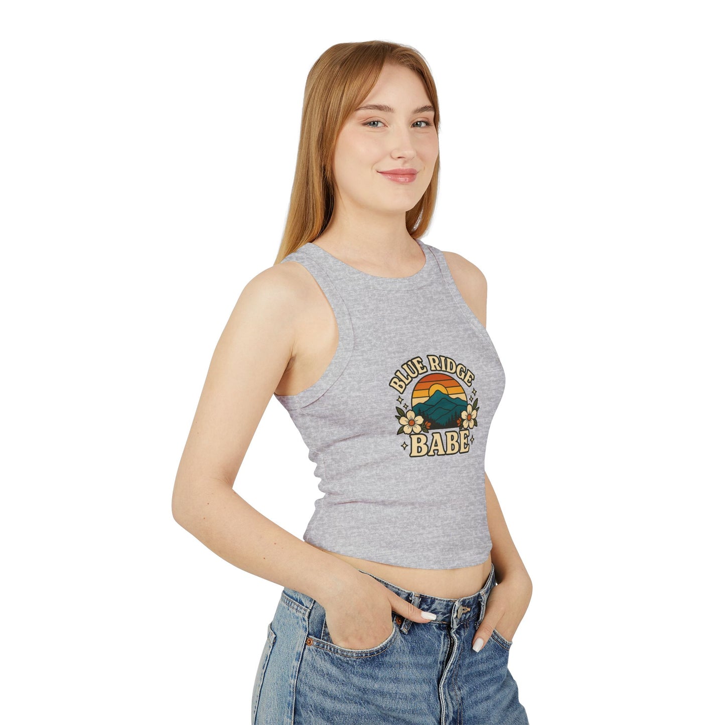 Women's Vintage Graphic Tank Top - Blue Ridge Babe, Summer Fashion, Boho Style, Festival Wear, Outdoor Adventures, Gift for Her