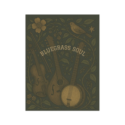 Flag Banner, Bluegrass Soul Garden & House Flag, Outdoor Concert Decor, Music Festival Pennant, Nature Lover Gift, Housewarming Party