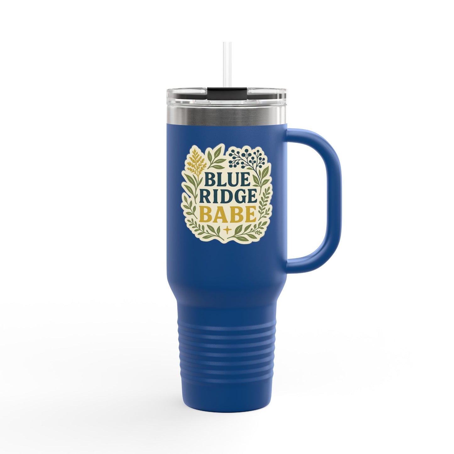 Blue Ridge Babe Insulated Travel Mug, 40oz - Tailgating Tumbler for Travelers, Cozy Cool Drink Cup, Mountain Lover Gift Idea, Outdoor