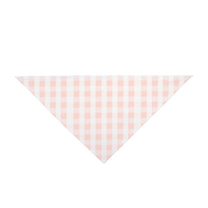 Pink Gingham Dog Scarf – Classic Check Pet Bandana