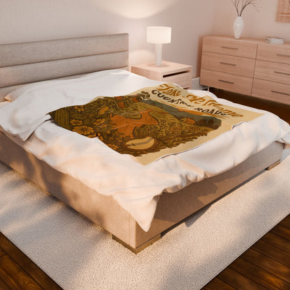 🏞️ Country Roads Plush Blanket – Cozy Gold-Toned Country Comfort 🌾🧡