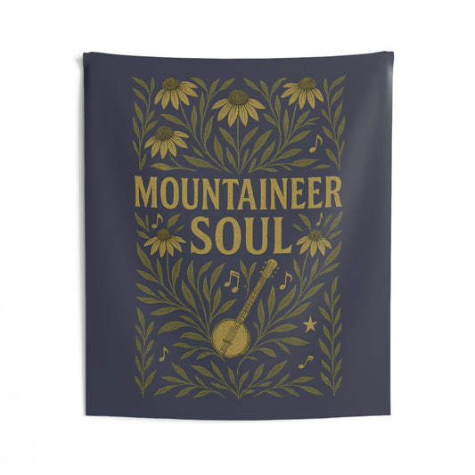 West Virginia Mountaineer Soul Tapestry for dorm room, frats or game day