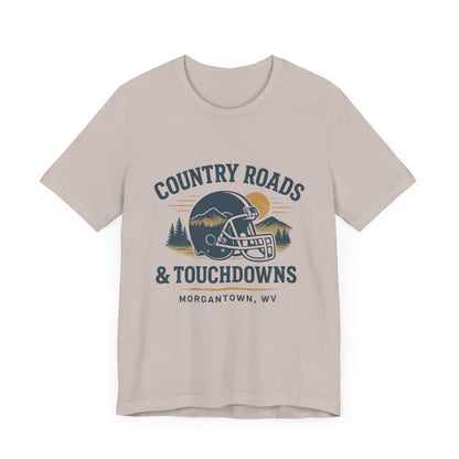 Country Roads and Touchdowns T-Shirt, Game Day Shirt, Retro College Football Tee