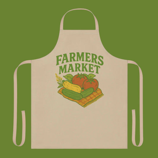 Farmers Market Apron - Colorful Gardening Gift, Kitchen Accessory, BBQ Outfit, Cooking Lover's Present, Sustainable Living Must-Have
