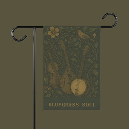 Flag Banner, Bluegrass Soul Garden & House Flag, Outdoor Concert Decor, Music Festival Pennant, Nature Lover Gift, Housewarming Party