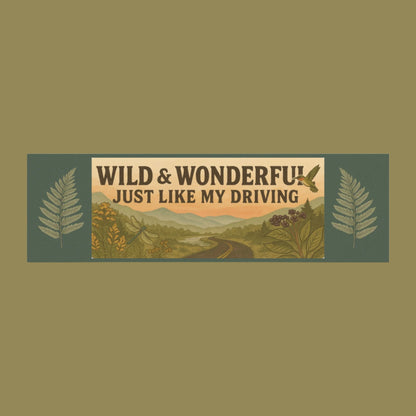 Car Magnets, West Virginia Driving Humor Bumper Sticker, Wild and Wonderful Just Like My Driving, Funny Auto Decal, Vehicle Magnet