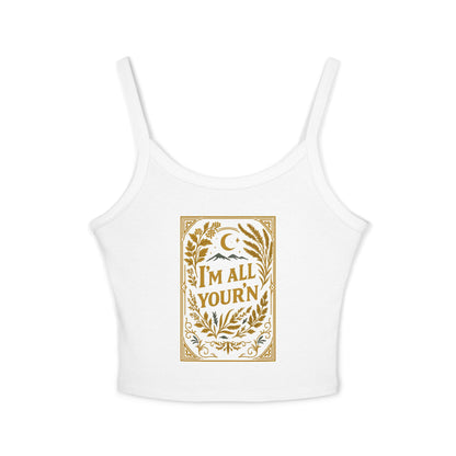 Cropped Tank Top, I'm all your'n, Spaghetti Strap Shirt, Summer Concert Outfit, Music Festival