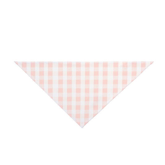 Pink Gingham Dog Scarf – Classic Check Pet Bandana