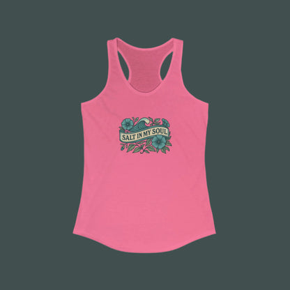 🌊 Salt in My Soul Racerback Tank – Coastal Spirit Edition