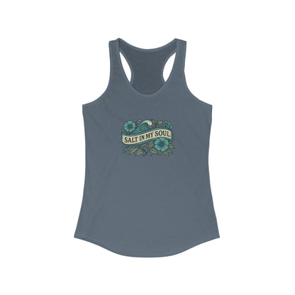 🌊 Salt in My Soul Racerback Tank – Coastal Spirit Edition