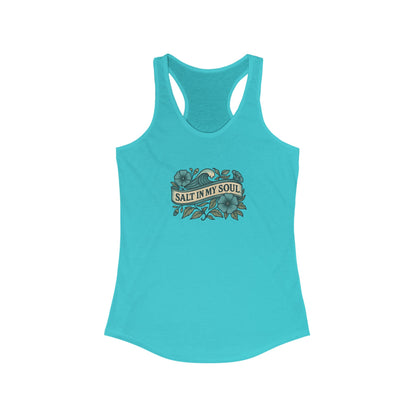🌊 Salt in My Soul Racerback Tank – Coastal Spirit Edition