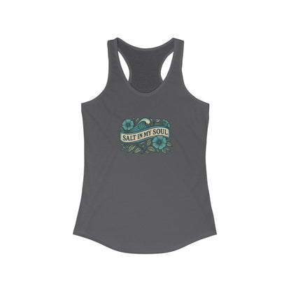 🌊 Salt in My Soul Racerback Tank – Coastal Spirit Edition