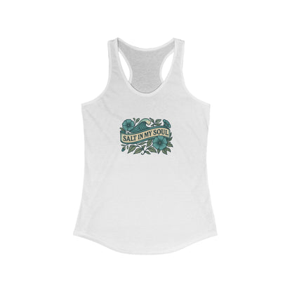 🌊 Salt in My Soul Racerback Tank – Coastal Spirit Edition