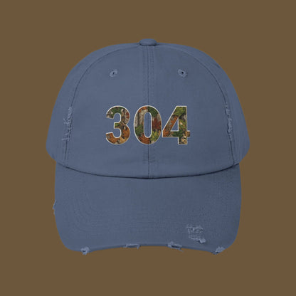 Camo Cap, West Virginia Hat, Distressed Baseball Cap, Unisex Trucker Hat, Vintage Style Dad Hat, Outdoor Camouflage Headwear