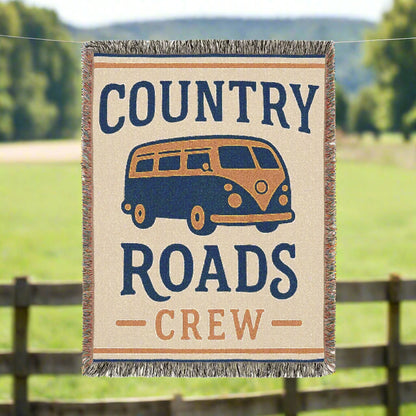 🏈 Country Roads Crew Gameday Blanket – WV Tailgate Comfort 🚐🍂