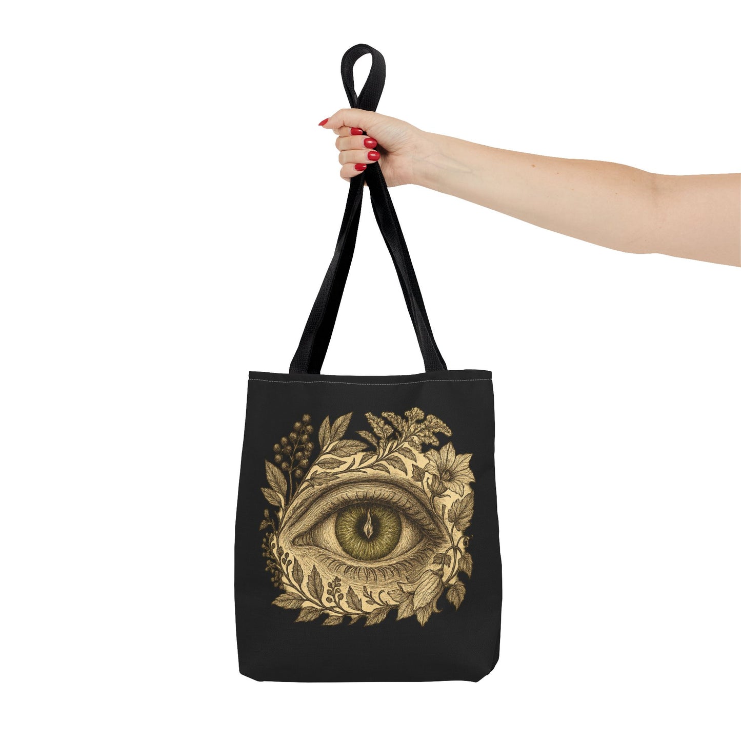 Floral Green Eye Tote Bag